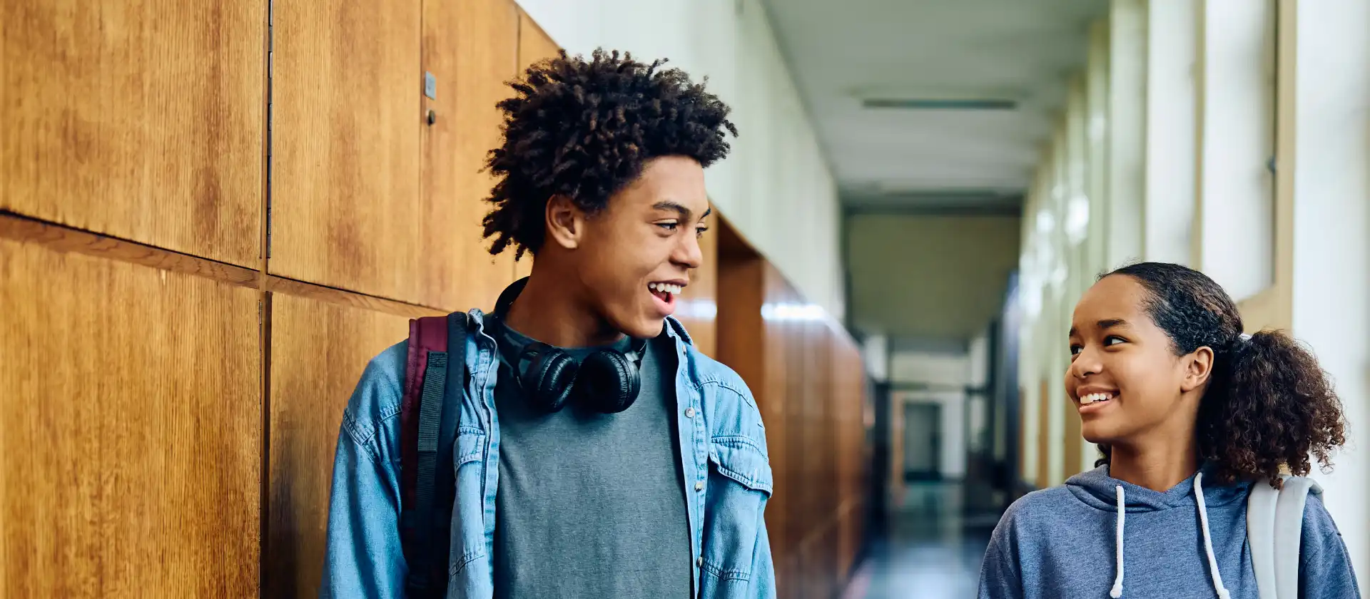 Two happy people after a therapy session